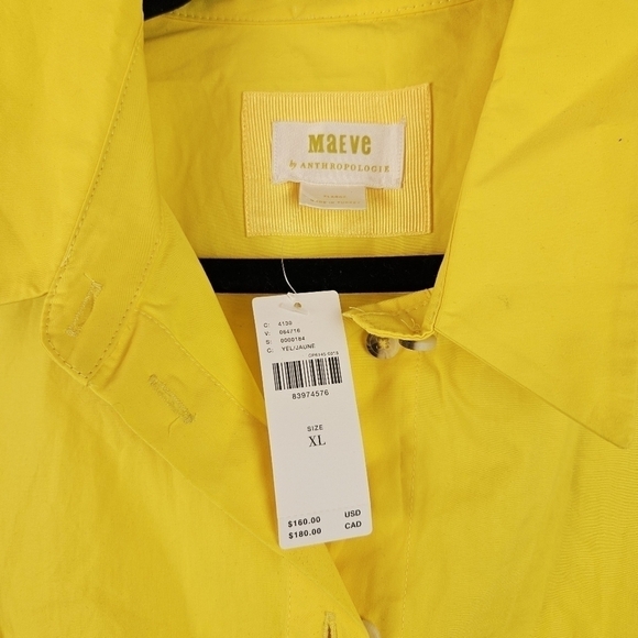 Anthropologie Maeve Sleeveless Buttondown Asymmetrical Ruffle-Hem Dress XL  NWT - Picture 7 of 9